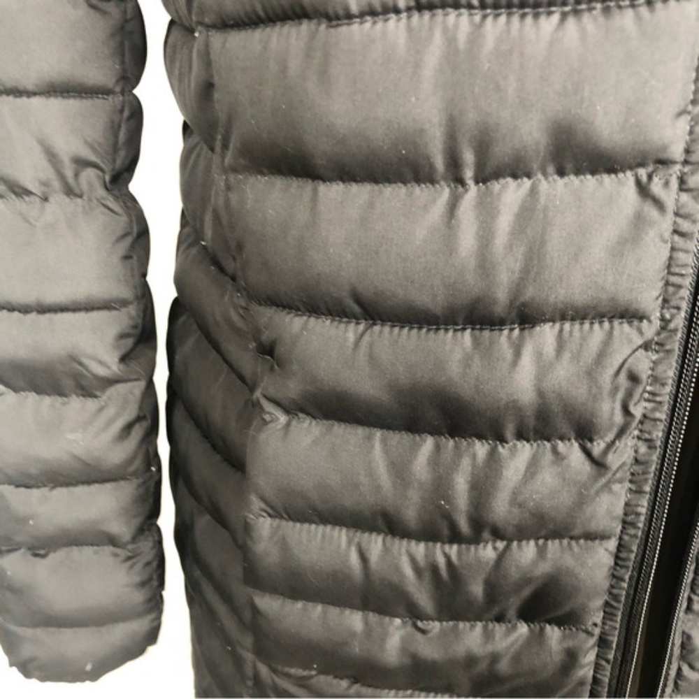 J. Jill  Black Puffer Coat Mid Thigh Length Small - Picture 4 of 8